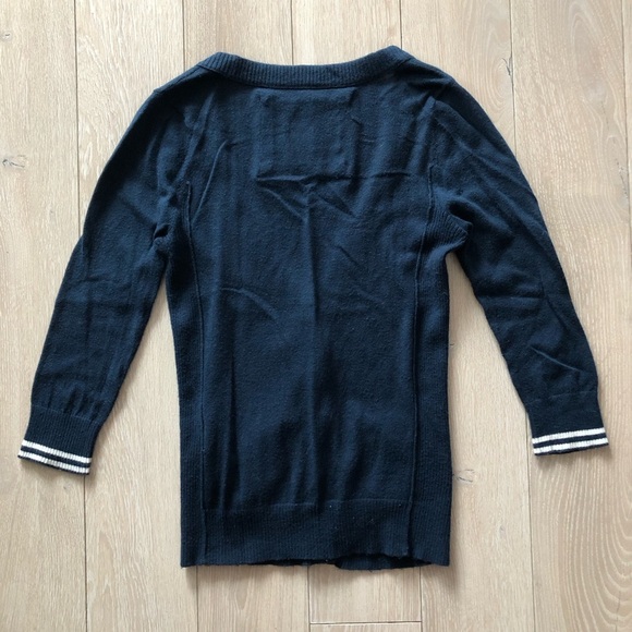 Abercrombie & Fitch Y2K Logo Pocket Light Cardigan in Navy Size S - Picture 3 of 11